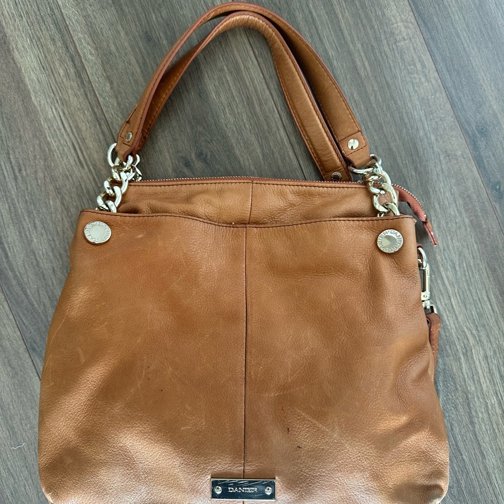 DANIER - Tan Leather Shoulder Bag